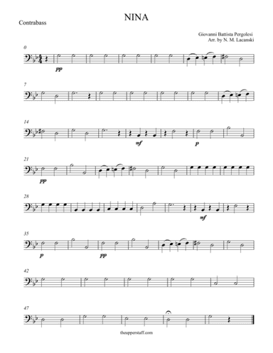 Nina (arr. Nick Lacanski)