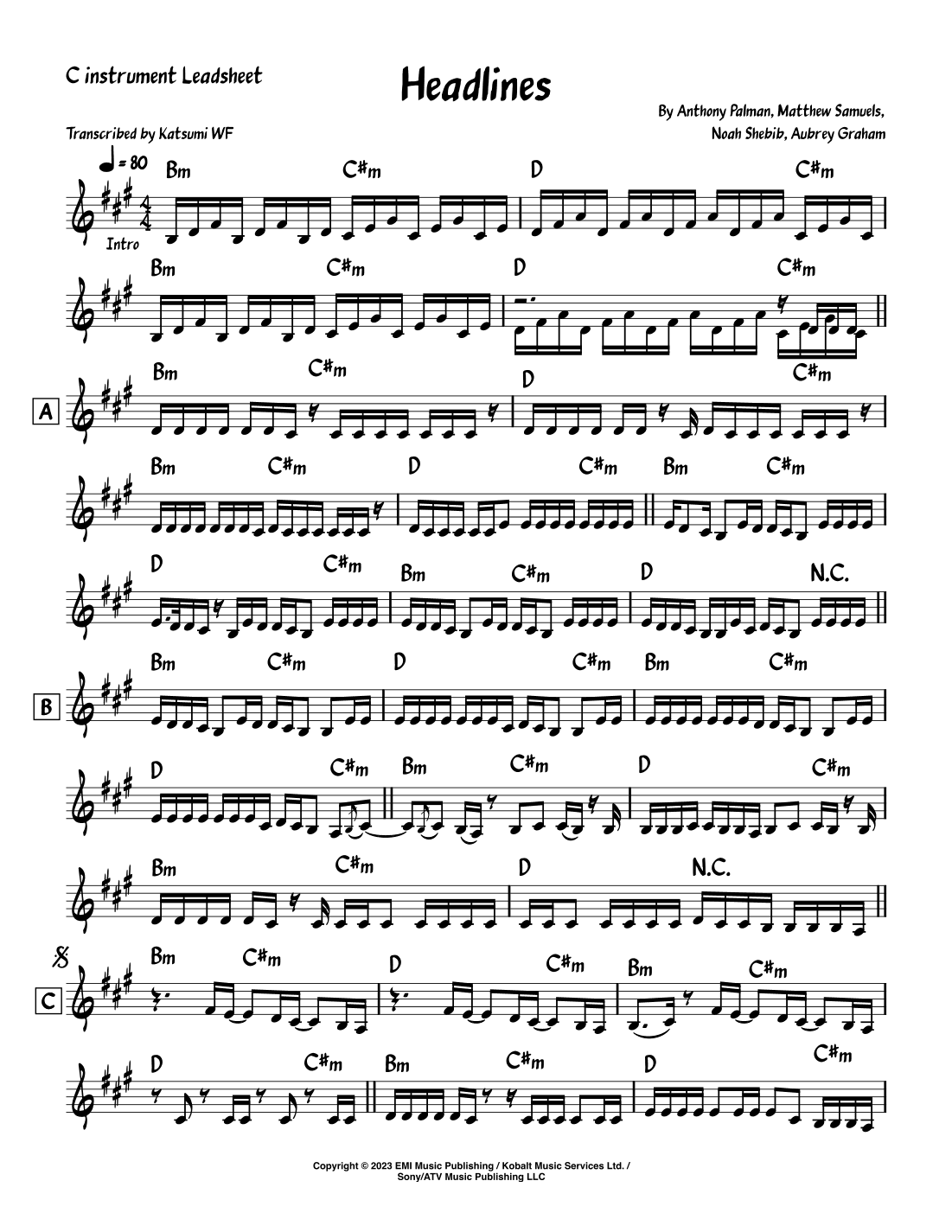 Headlines (arr. Katsumi WF)