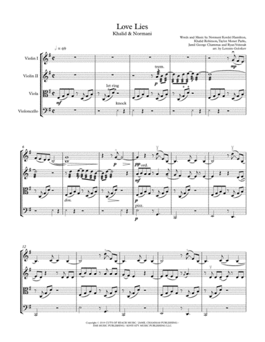 Love Lies (arr. Lorento Golofeev)