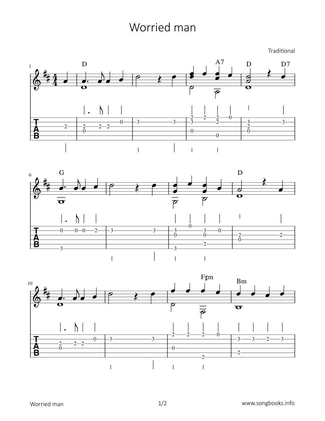 Worried Man (arr. Bettina Schipp)