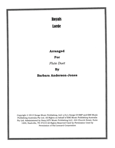 Royals (arr. Barbara Anderson-Jones)