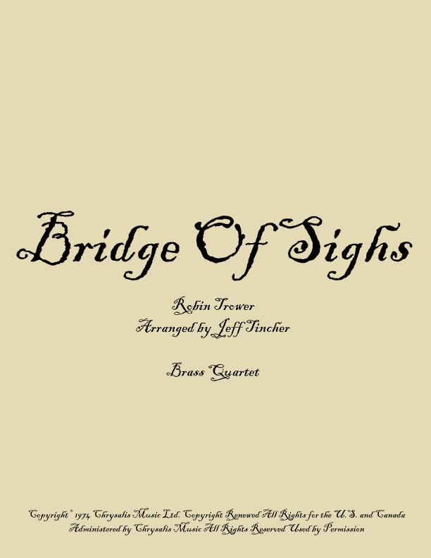 Bridge Of Sighs (arr. Jeff Tincher)