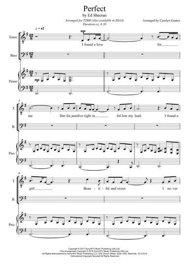 Perfect (arr. Carolyn Goates)