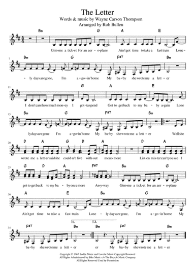 The Letter (arr. Rob Bullen)