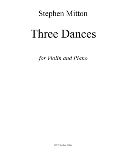 Three Dances for Violin and Piano