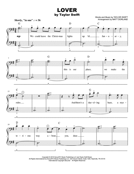 Lover (arr. Matt Dorland)