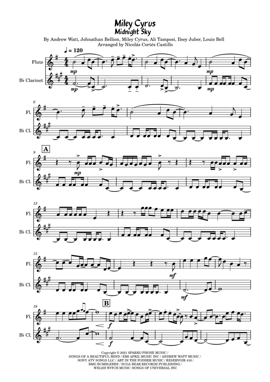 Midnight Sky (arr. Nicolás Cortés Castillo)