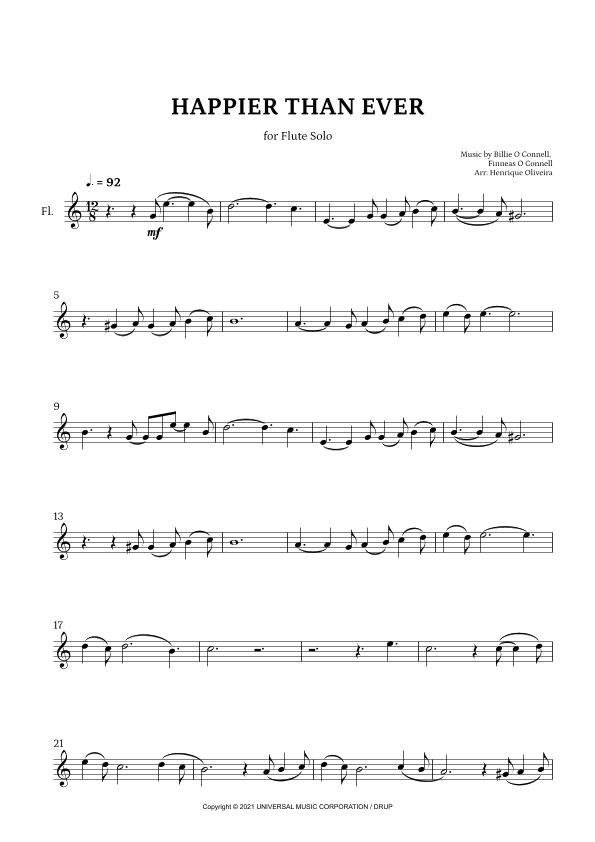 Happier Than Ever (arr. Henrique Oliveira)