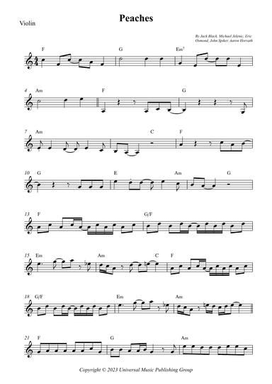 Peaches (arr. Wesley S. SIlva)