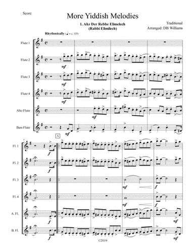 More Yiddish Melodies (Flute Choir) (arr. DB Williams)