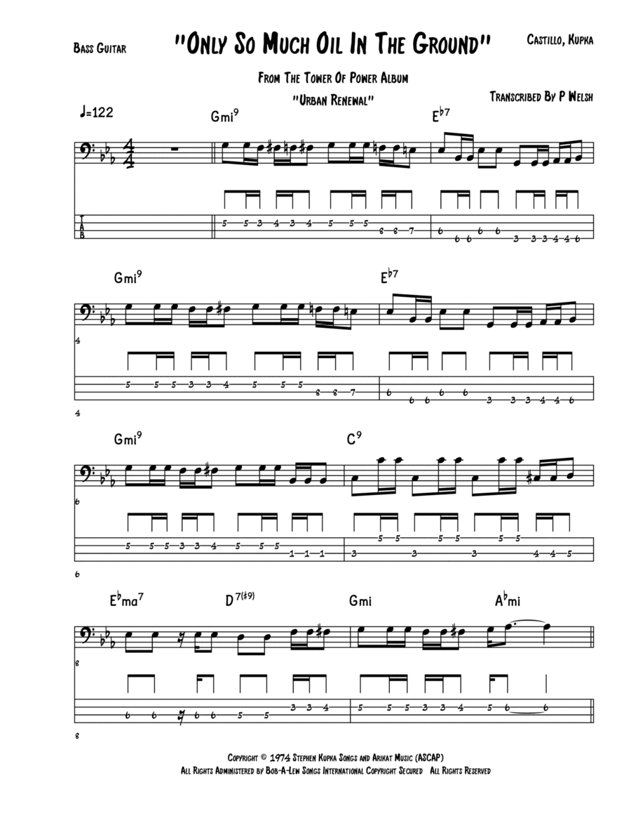 Only So Much Oil In The Ground (arr. Accubass)