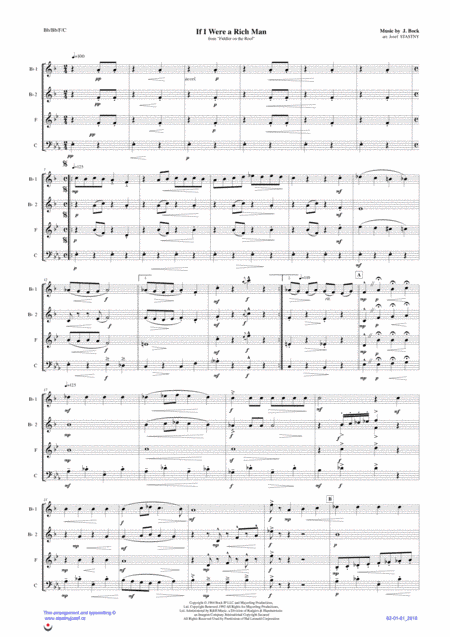 If I Were A Rich Man (arr. Josef STASTNY)