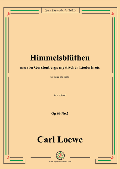 Loewe-Himmelsblüthen,Op 69 No.2,in a minor (arr. OSM Press)