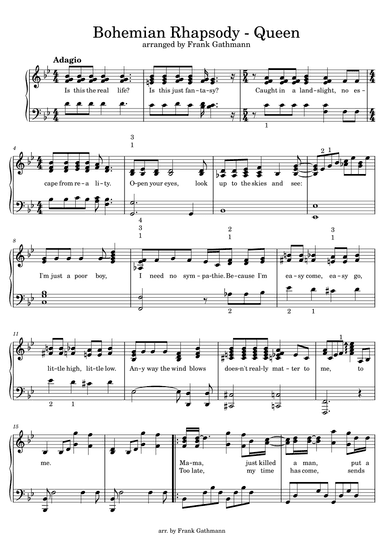 Bohemian Rhapsody (arr. Frank Gathmann)