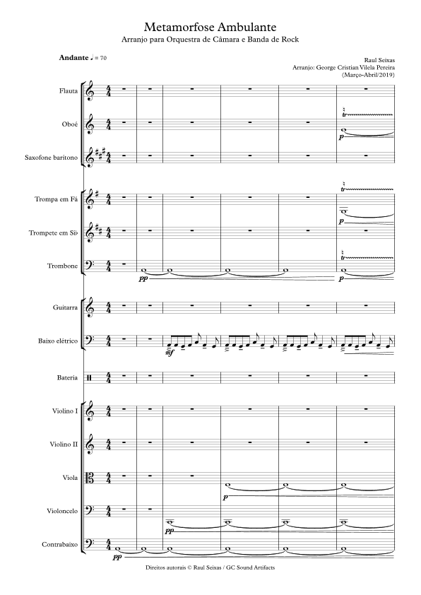 Metamorfose Ambulante (arr. George Cristian Vilela Pereira)