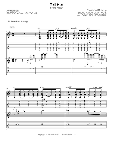 Tell Her (arr. Robbie Chapman - Guitar MG)