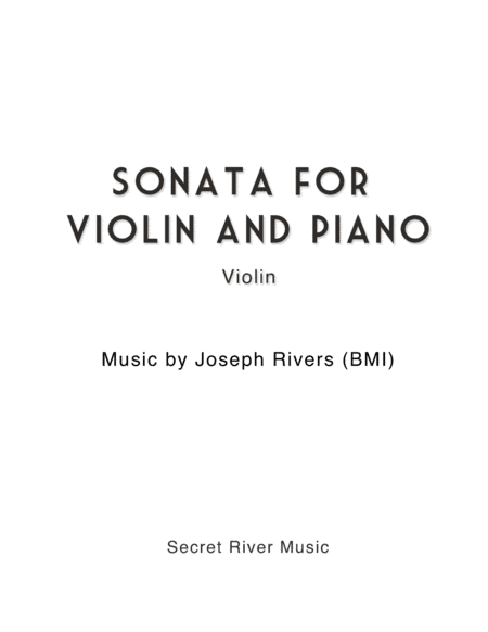 Sonata for Violin and Piano - Violin Part