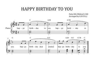 Happy Birthday to You (lvl.2) (arr. G.D.V.S.L.J)