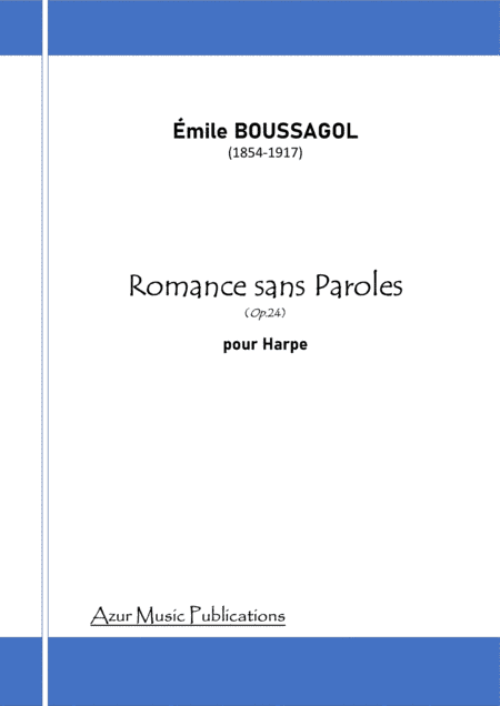 ROMANCE SANS PAROLES (Emile Boussagol 1854-1917) for Harp (arr. Jean-Louis Couturier)