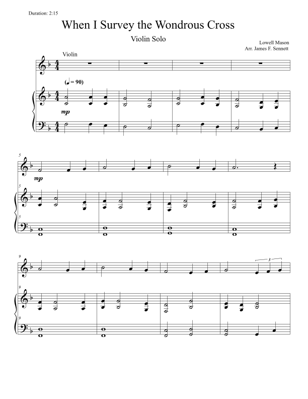 When I Survey the Wondrous Cross (arr. James F. Sennett)