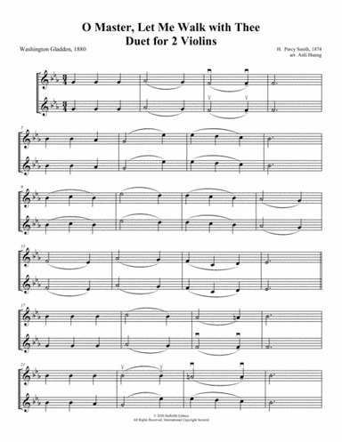 O Master, Let Me Walk with Thee Duet for 2 Violins