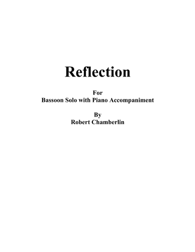 Reflection for bassoon and piano