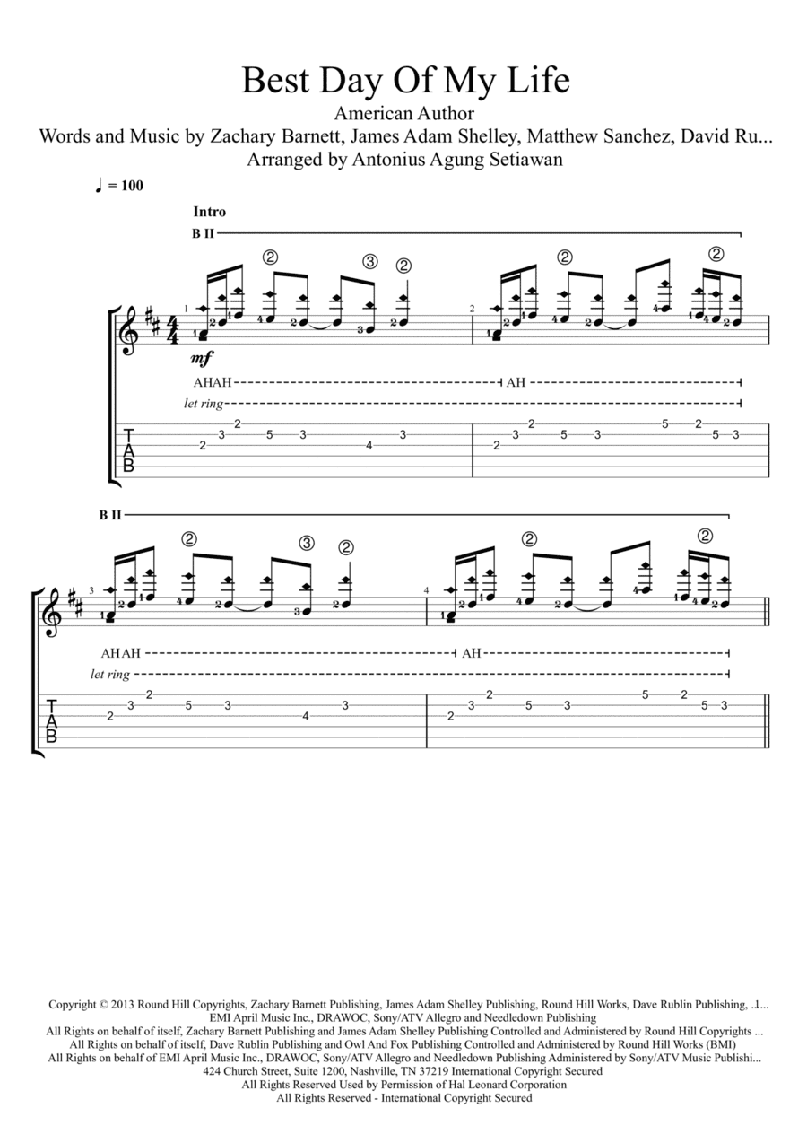 Best Day Of My Life (arr. Antonius Agung Setiawan)