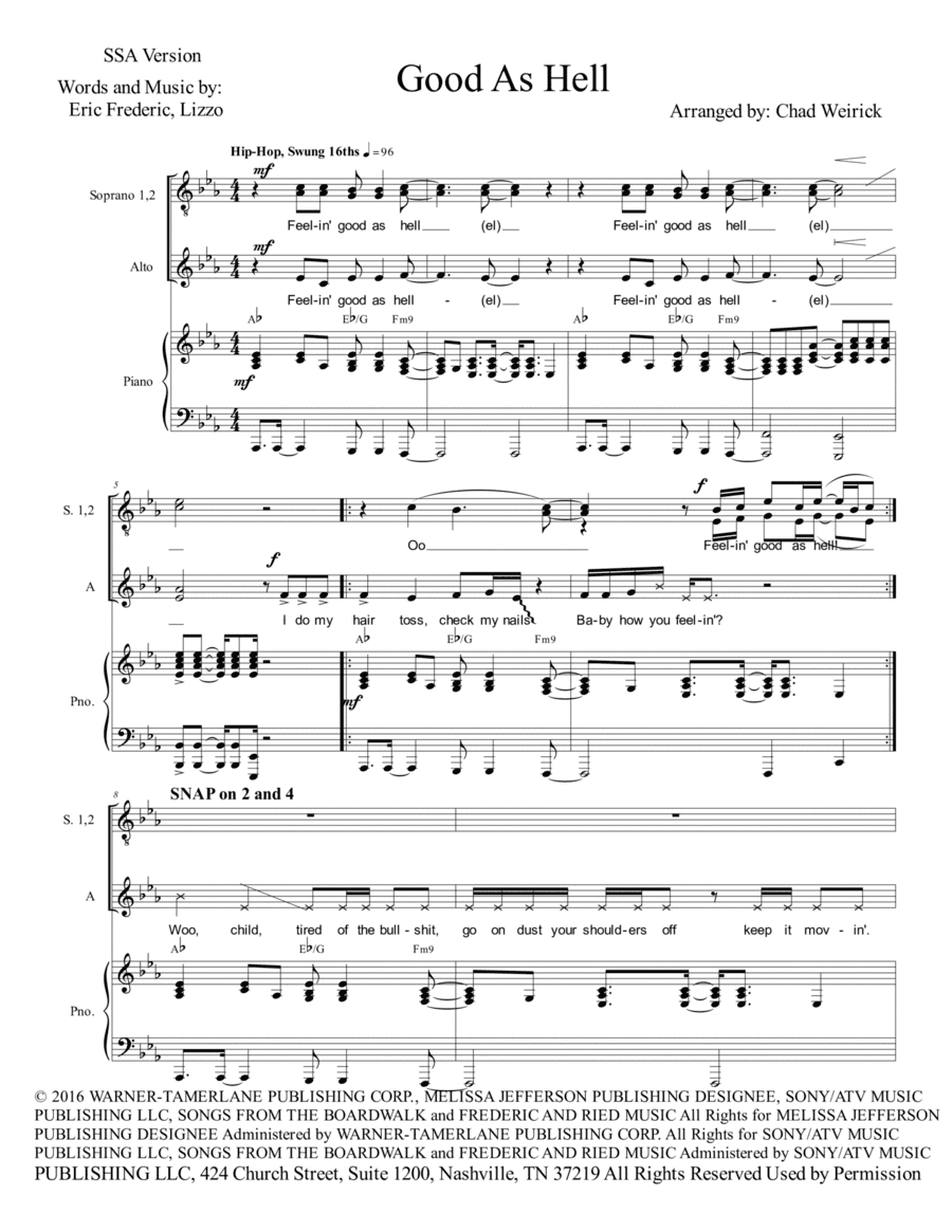 Good As Hell (arr. Chad Weirick)