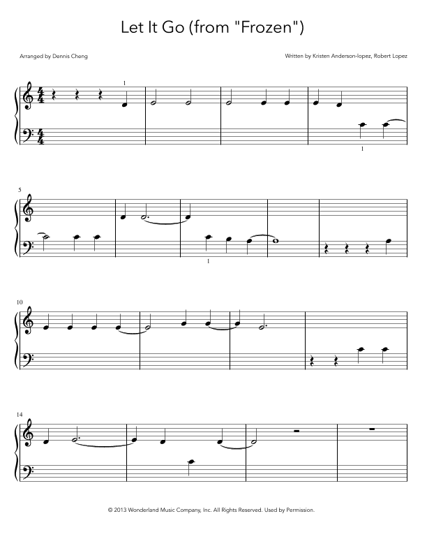 Let It Go (arr. Dennis Cheng)