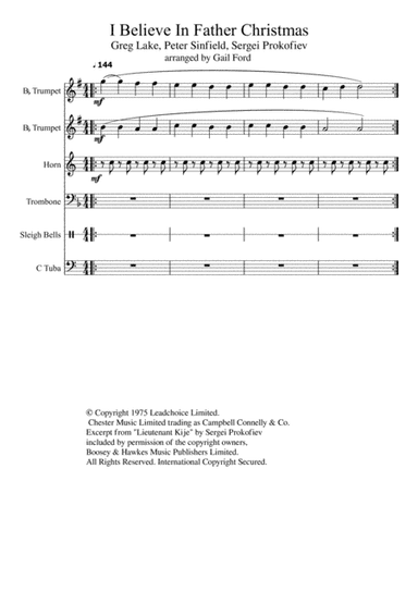 I Believe In Father Christmas (arr. Gail Ford)