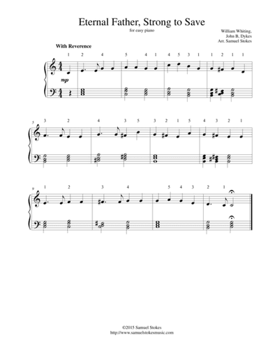 Eternal Father, Strong to Save (The Navy Hymn) - for easy piano (arr. Samuel Stokes)