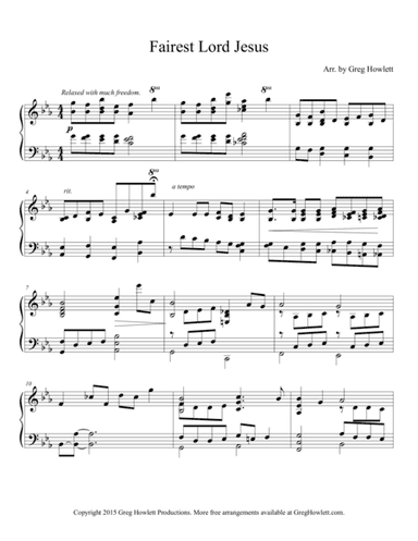 Fairest Lord Jesus (arr. Greg Howlett Productions)