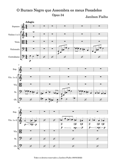 O Buraco Negro que Assombra os meus Pesadelos, opus 34