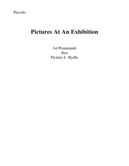 Pictures At An Exhibition 1st Promenade thru Picture 4 (arr. Diana L. Appler)