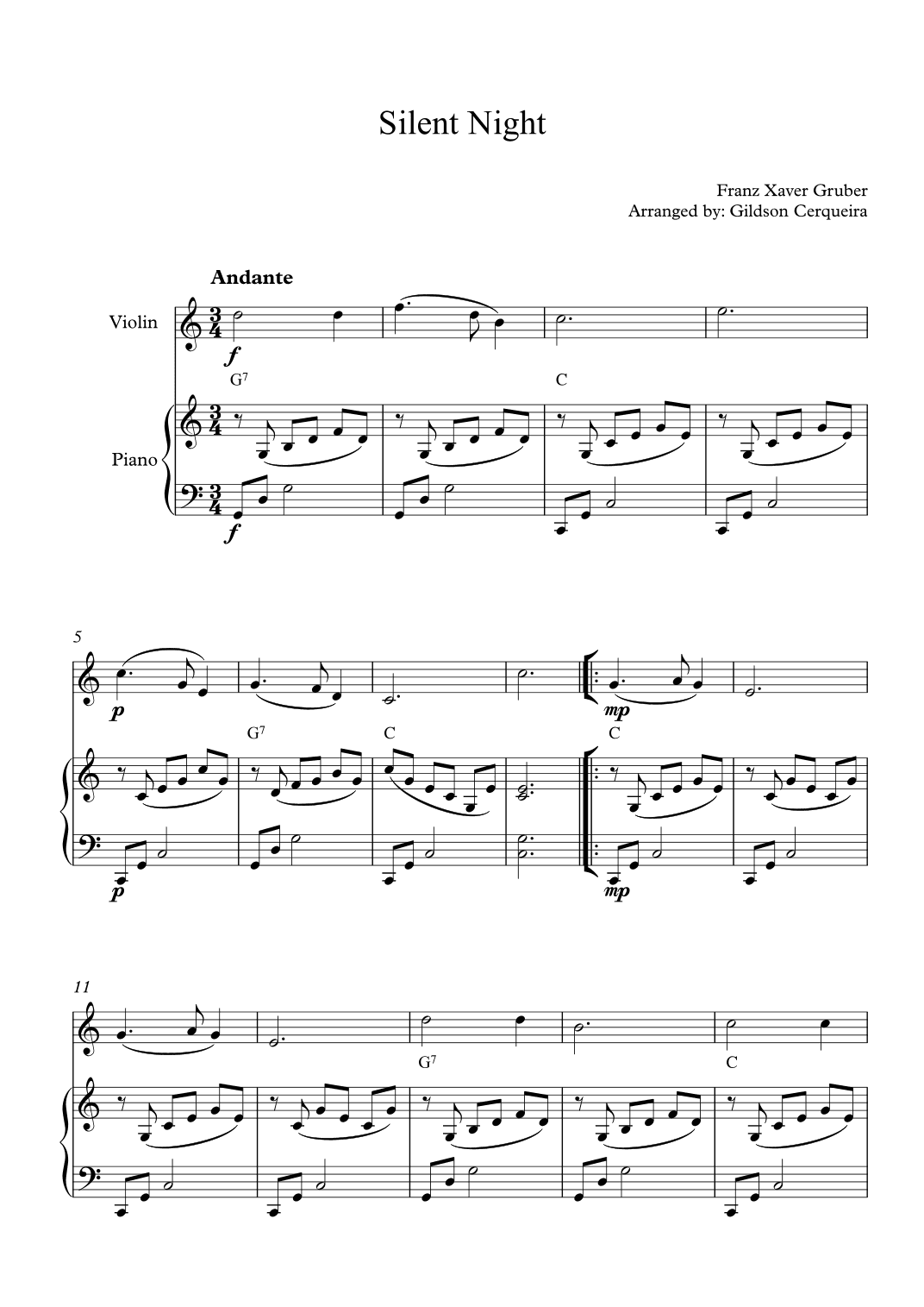 Silent Night (arr. Gildson Cerqueira)