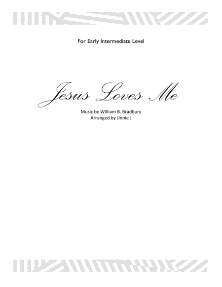 Jesus Loves Me - for piano (Early Intermediate Level) (arr. Jinnie J)