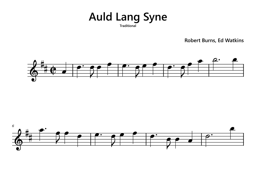 Auld Lang Syne (arr. Funtom)