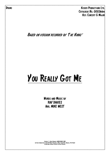 You Really Got Me (arr. Mike West)