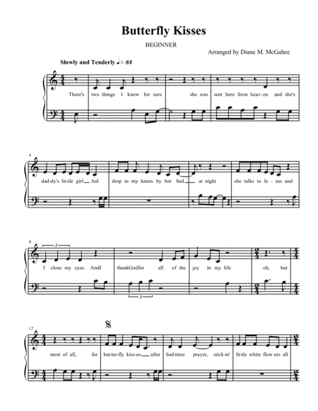 Butterfly Kisses (arr. Diane M. McGahee)