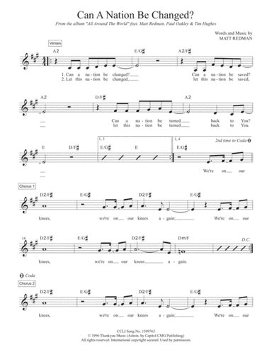 Can A Nation Be Changed (arr. Travis J. Gandy)