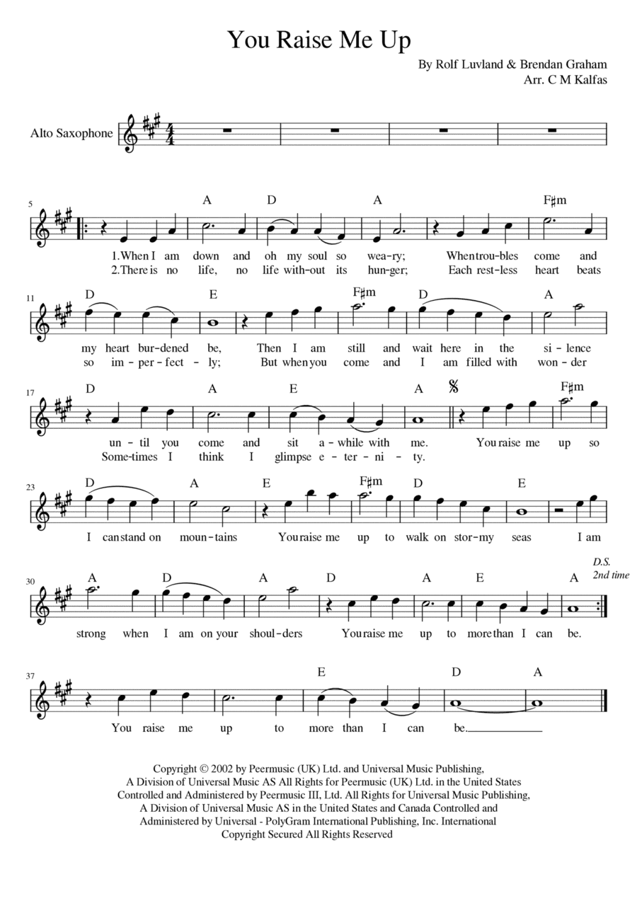 You Raise Me Up (arr. Christy Kalfas)