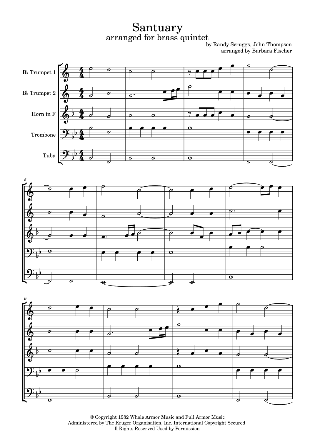 Sanctuary (arr. Barbara Fischer)