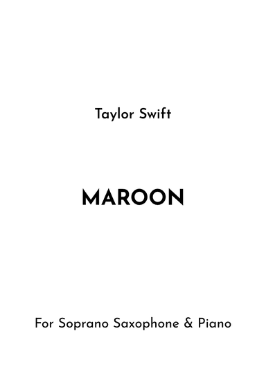 Maroon (arr. Jireh J.)