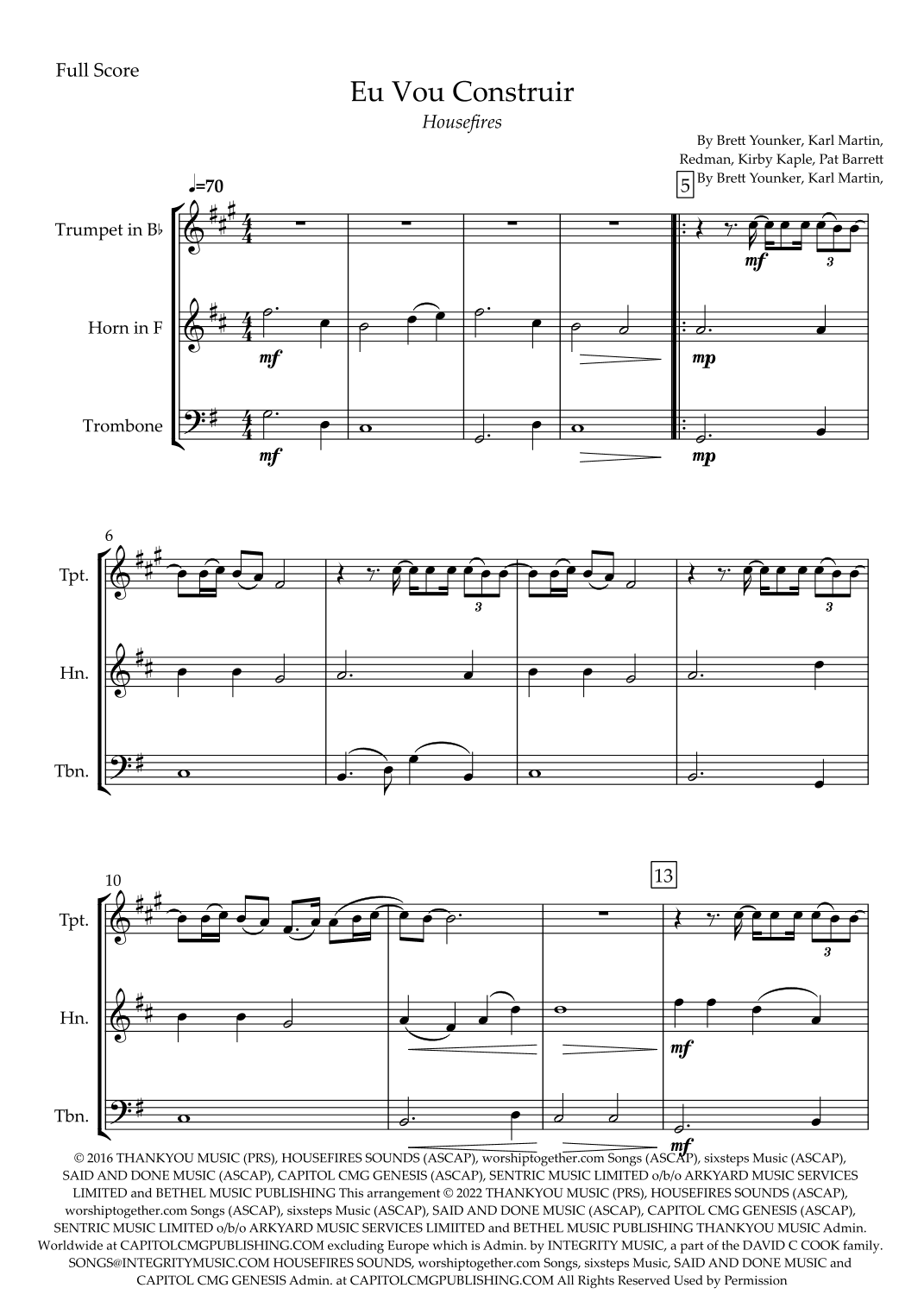 Build My Life (arr. Fabio Britto)