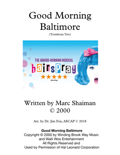 Good Morning Baltimore (arr. Dr. Jim Fox, ASCAP)