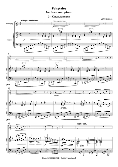 Klabautermann (Fairy Tales for Horn and Piano)