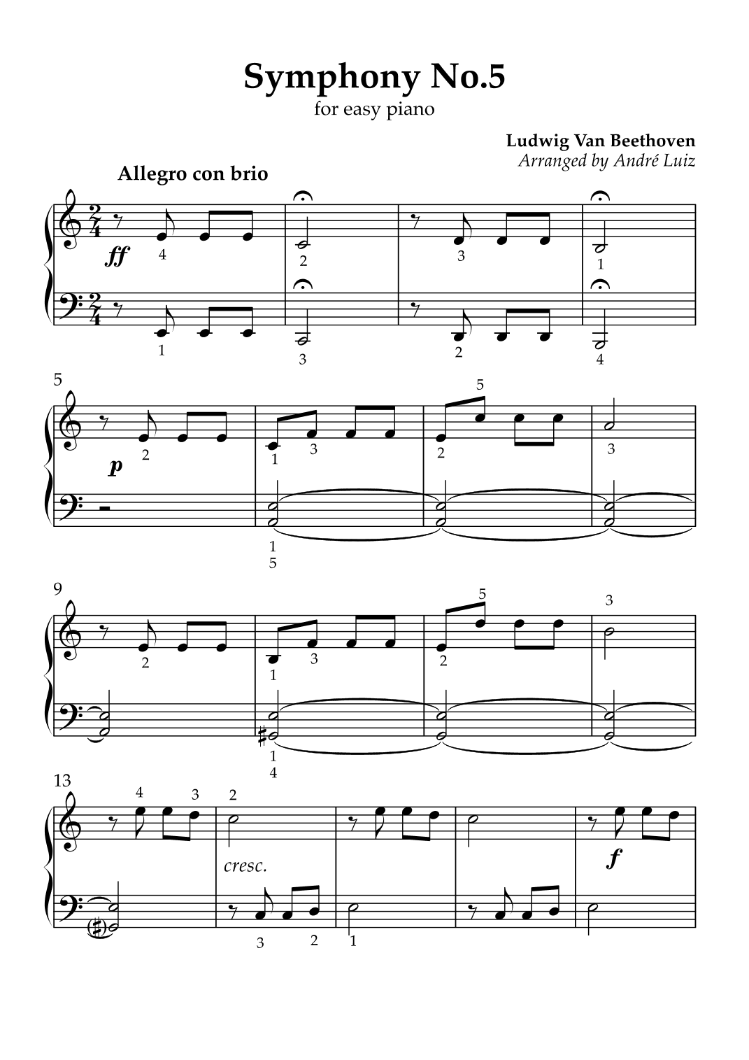 5th Symphony (arr. André Luiz Nunes da Silva)