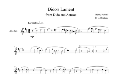 Dido's Lament (Alto Sax Solo) (arr. B. C. Dockery)