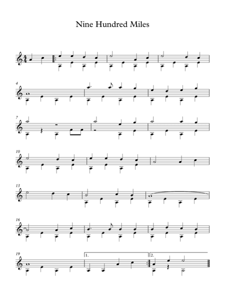 Nine Hundred Miles - American Traditional Song (arr. Milan Mitic)