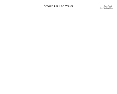 Smoke On The Water (arr. Nicoletta Cleto)
